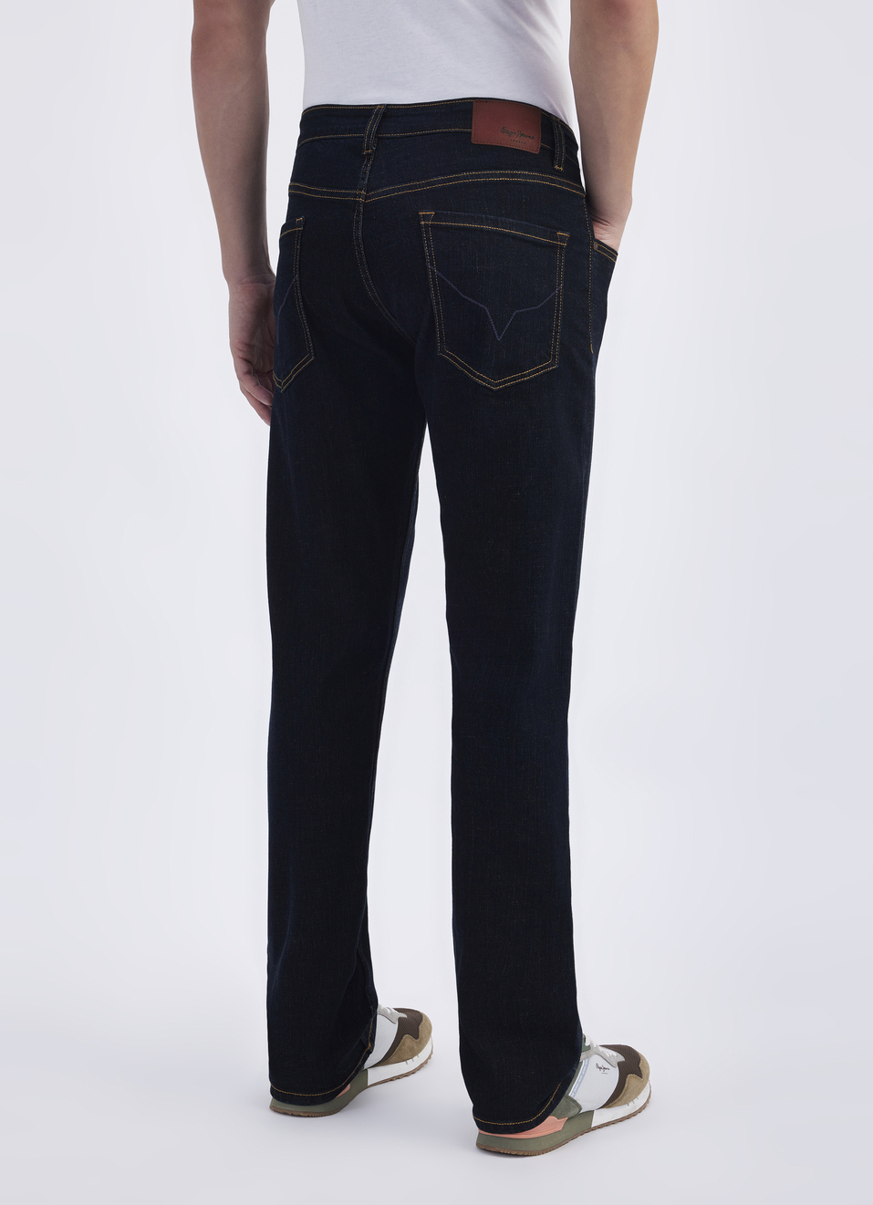 Men Blue Mid Rise Straight Jeans, , large image number 2