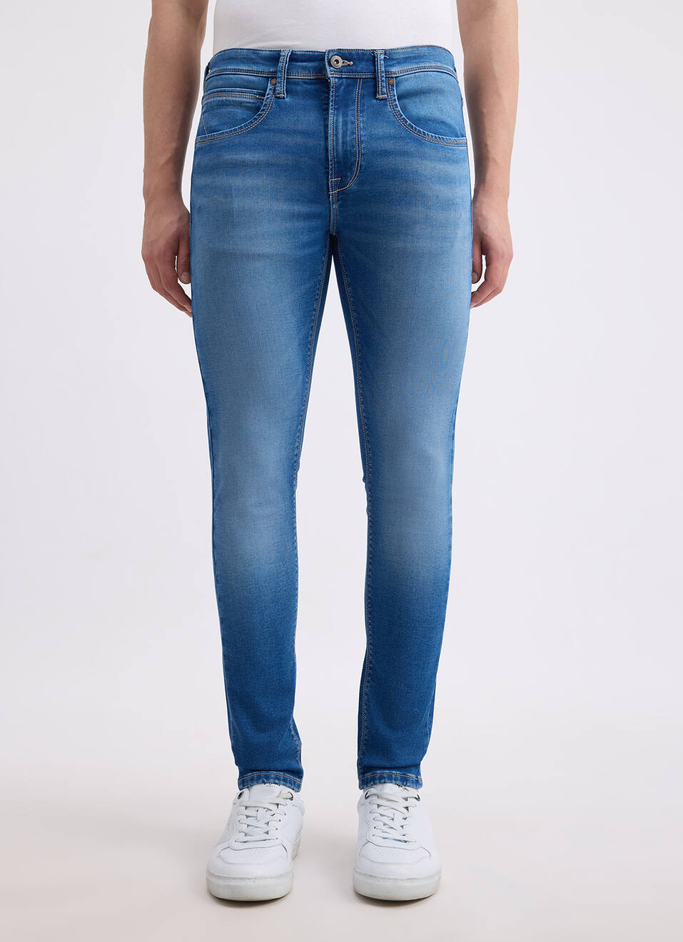 Men Blue Mid Rise Tapered Gymindigo Jogger Like Jeans, , large image number 2