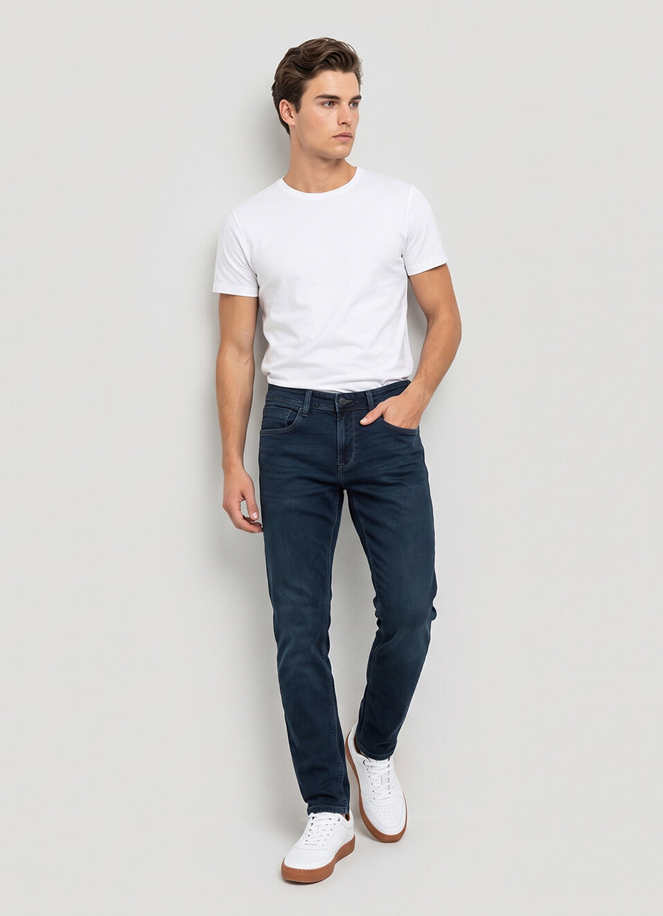 Men Black Stretchable Jeans, , large image number 7