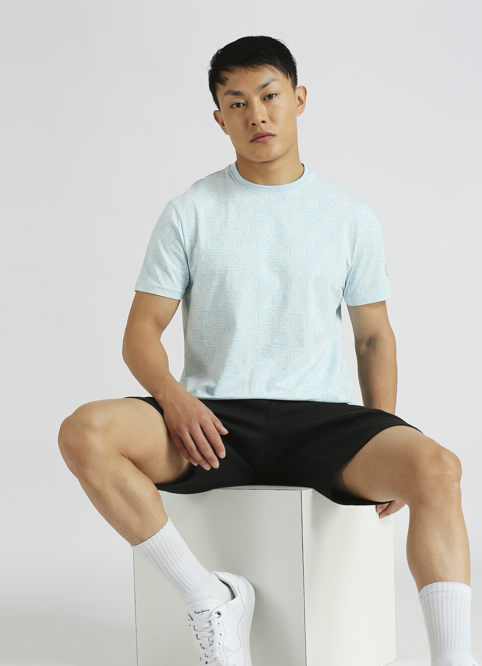 Pale Typographic Over Print Short Sleeve T-shirt, , large image number 0