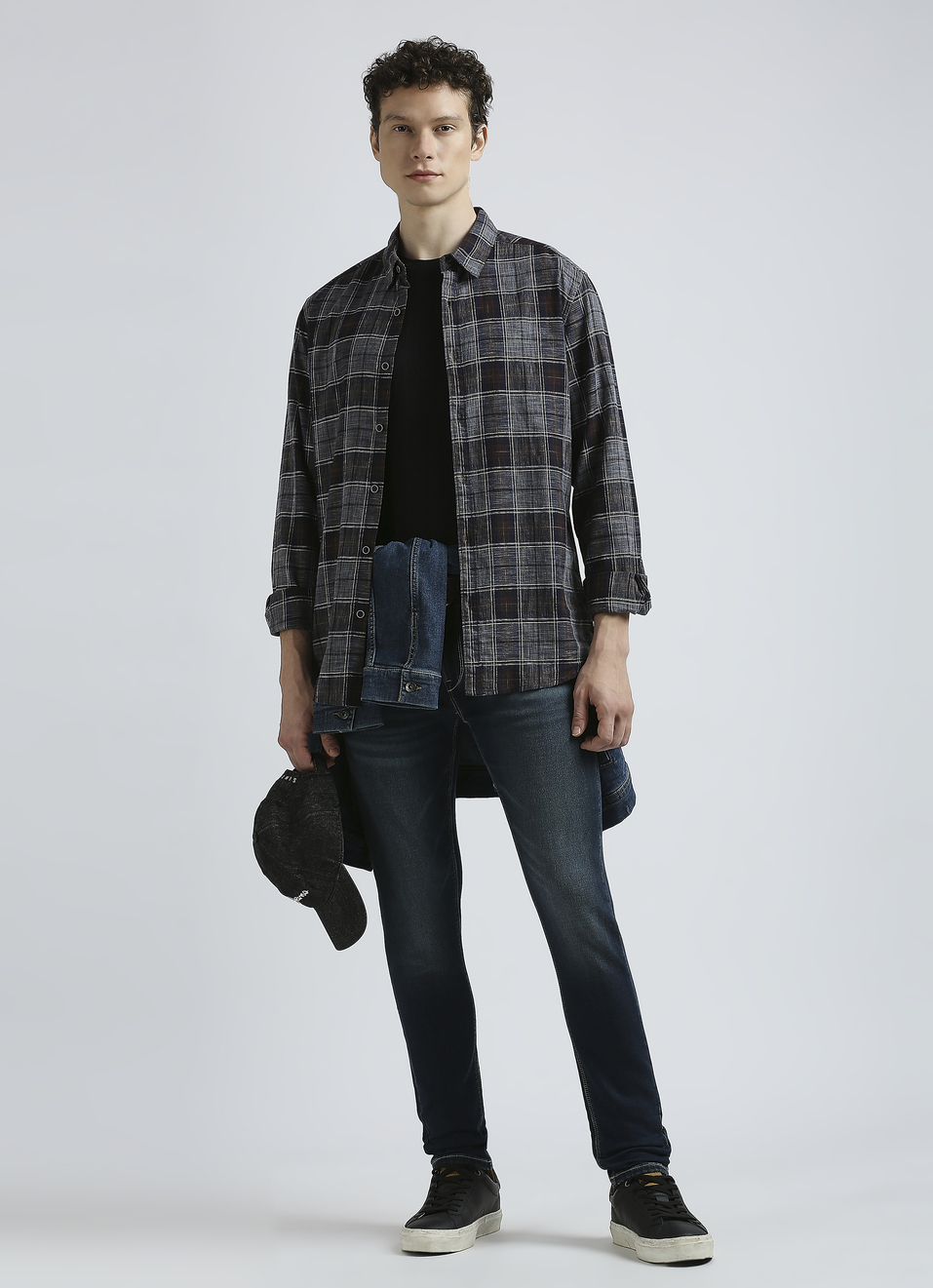 Grey Checks Full Sleeve Shirt, , large image number 5