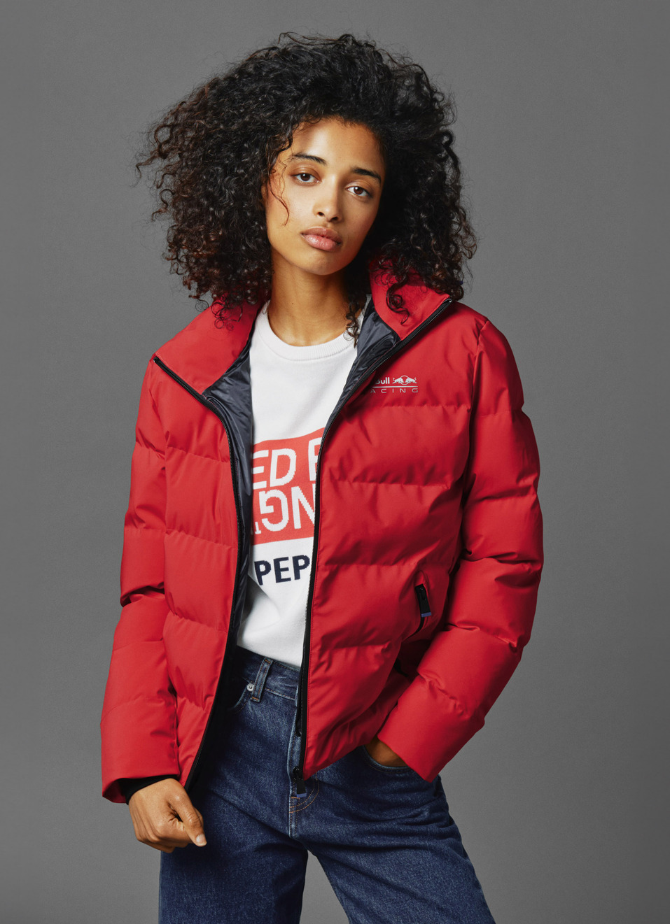 Red Bull Racing X Pepe Jeans Unisex Puffer Hooded Jacket, , large image number 4