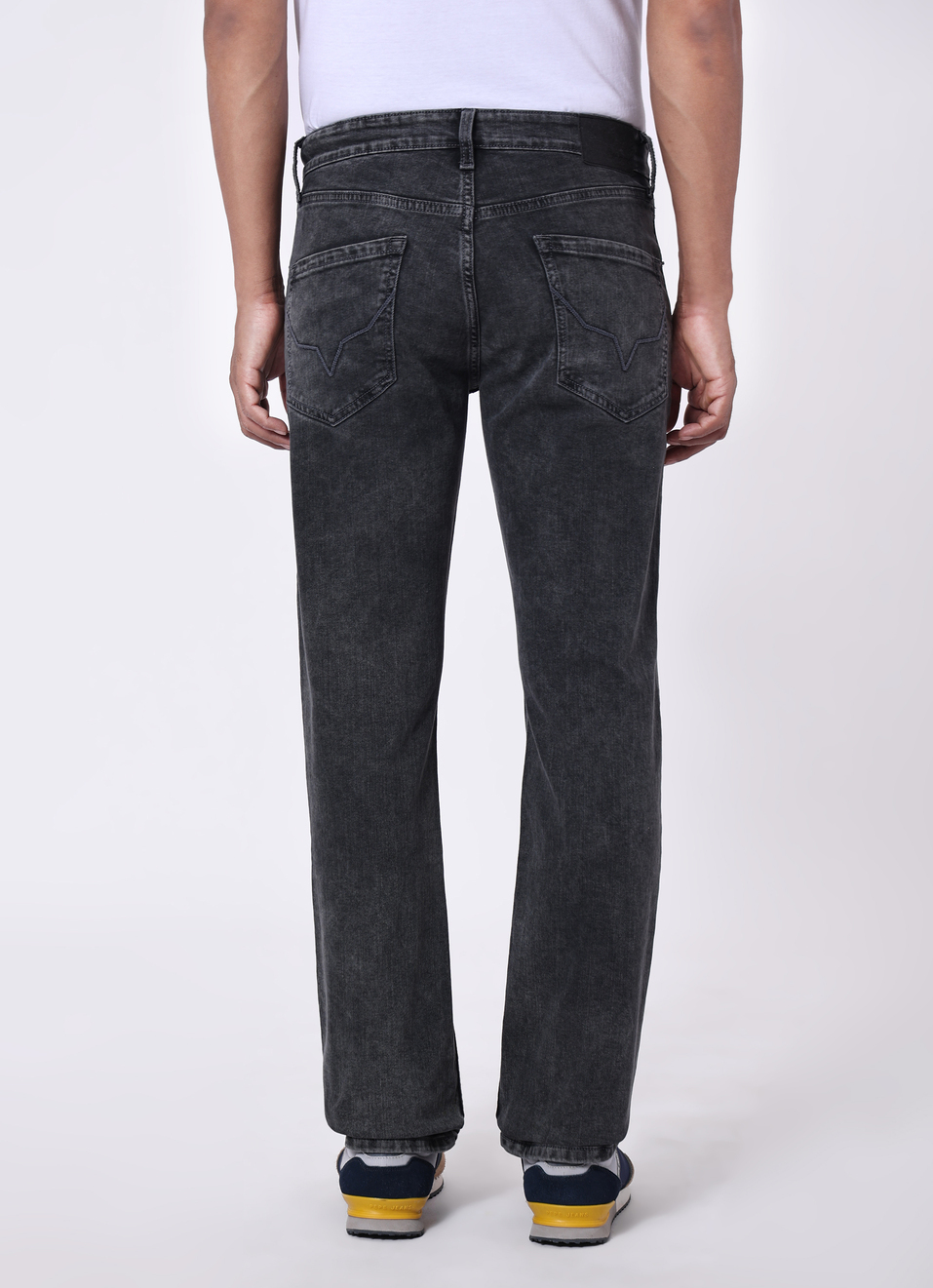 Men Grey Mid Rise Straight Leg Stretchable Jeans, , large image number 2