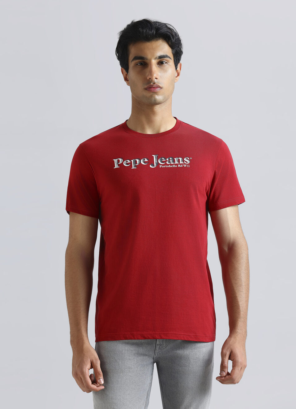 Red Graphic Print Short Sleeve T-shirt, , large image number 1