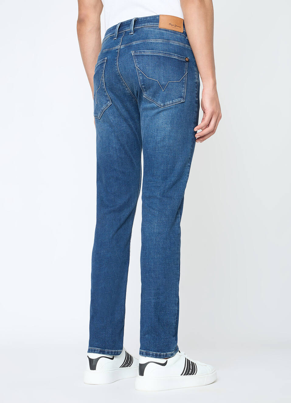 Men Blue Slim Fit Stretchable Jeans, , large image number 3