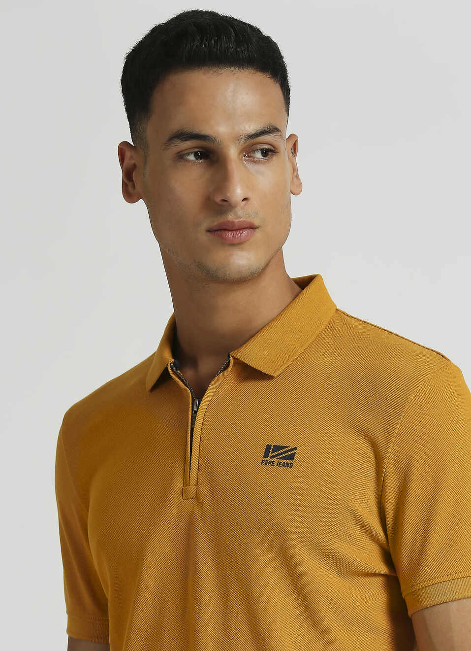 Yellow Solid Short Sleeve Polo, , large image number 4