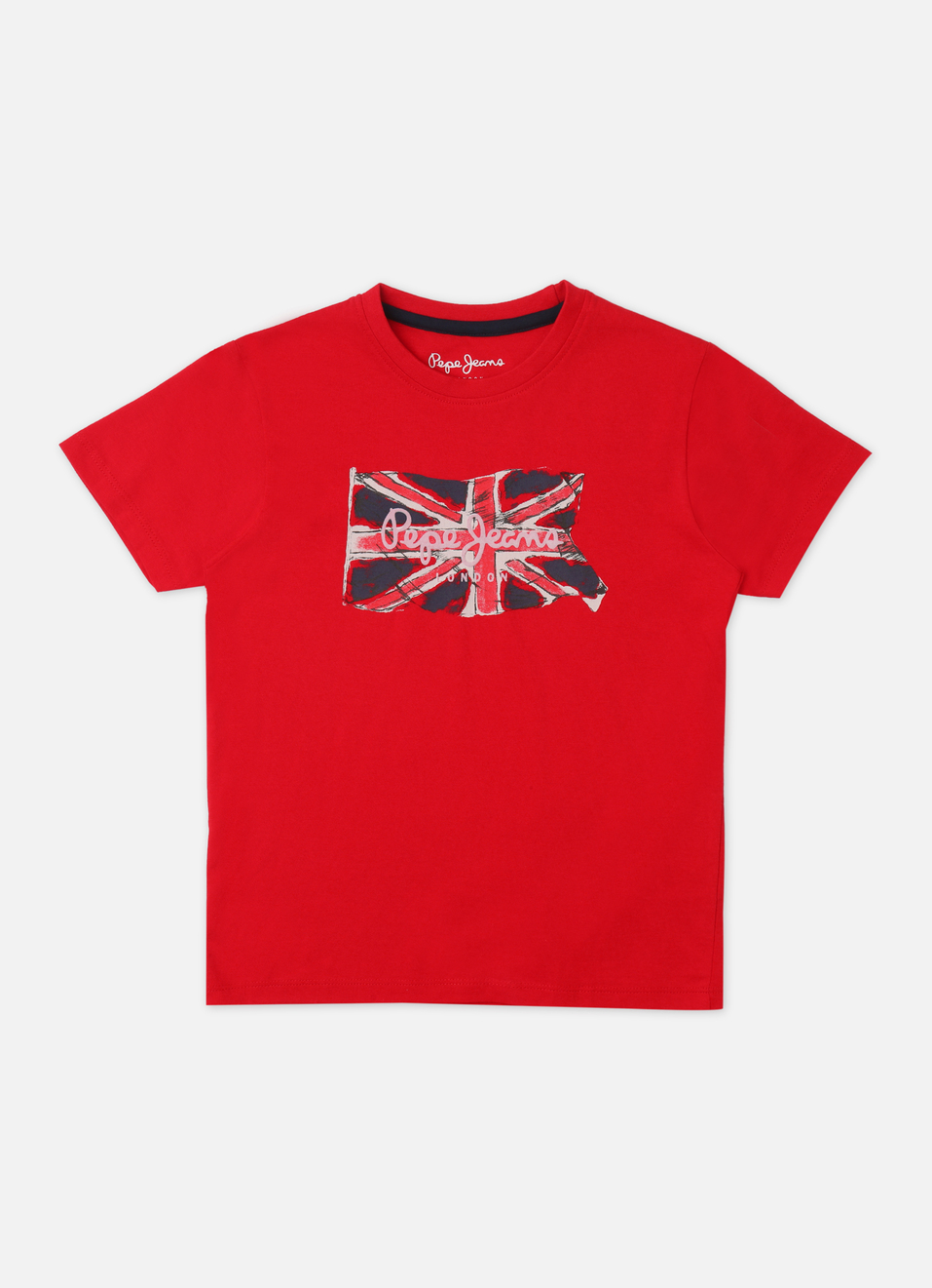 Boys Red Graphic Print Short Sleeve T-shirt, , large image number 0