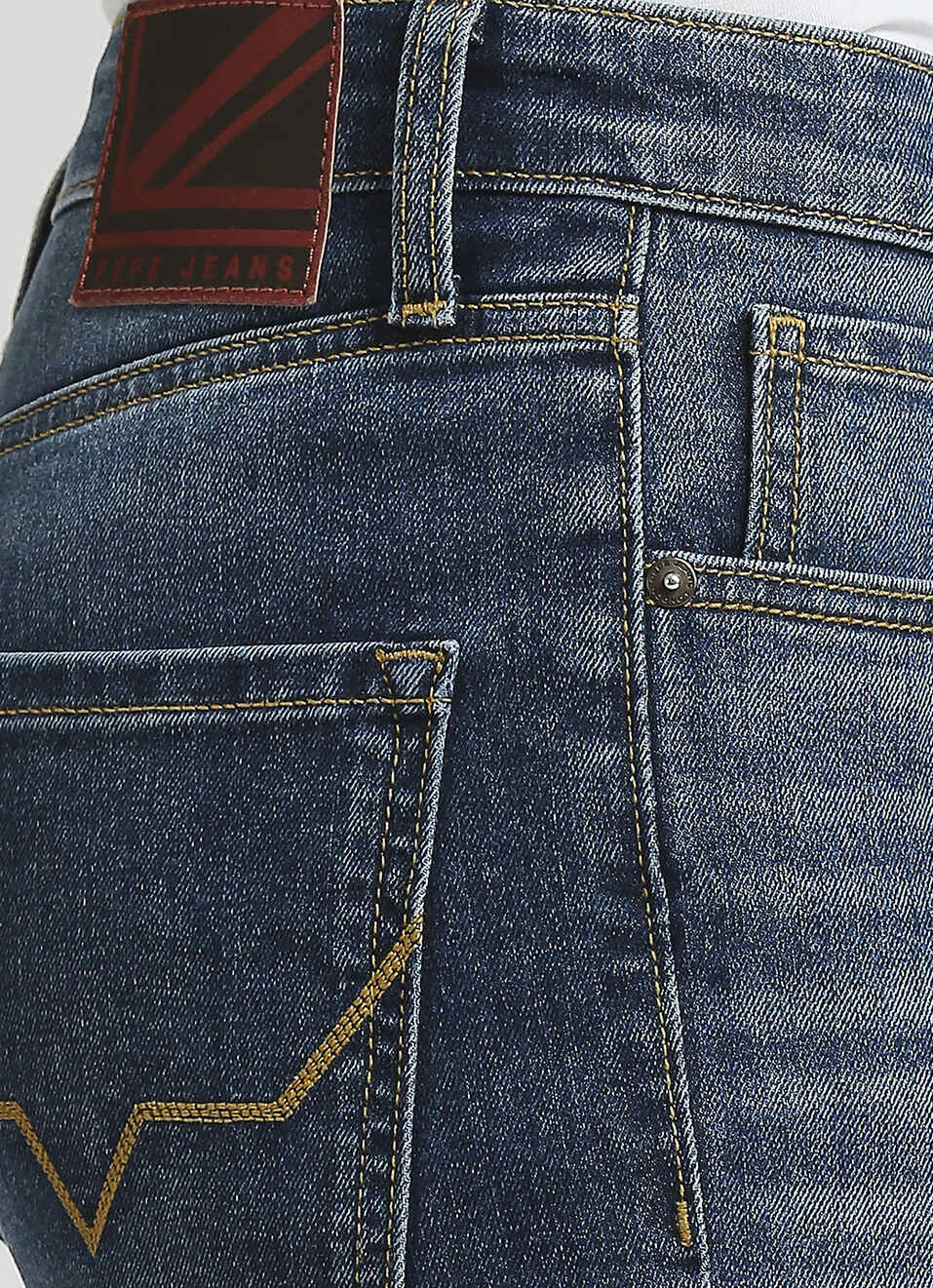 Holborne Dark Blue Mid Rise Straight Leg Jeans, , large image number 4