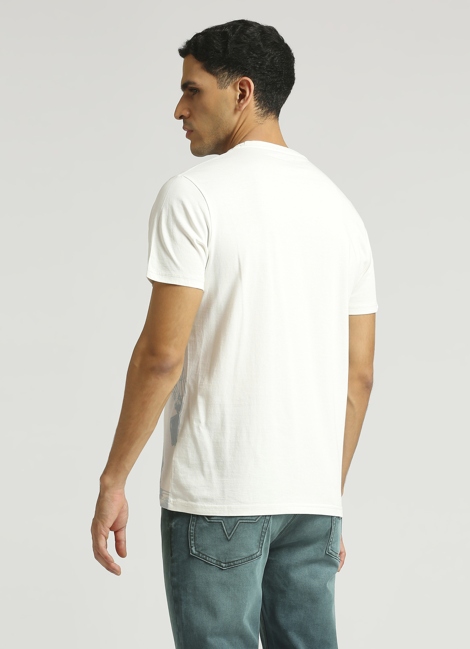 Off White Flock Highlight Print Short Sleeve T-shirt, , large image number 2