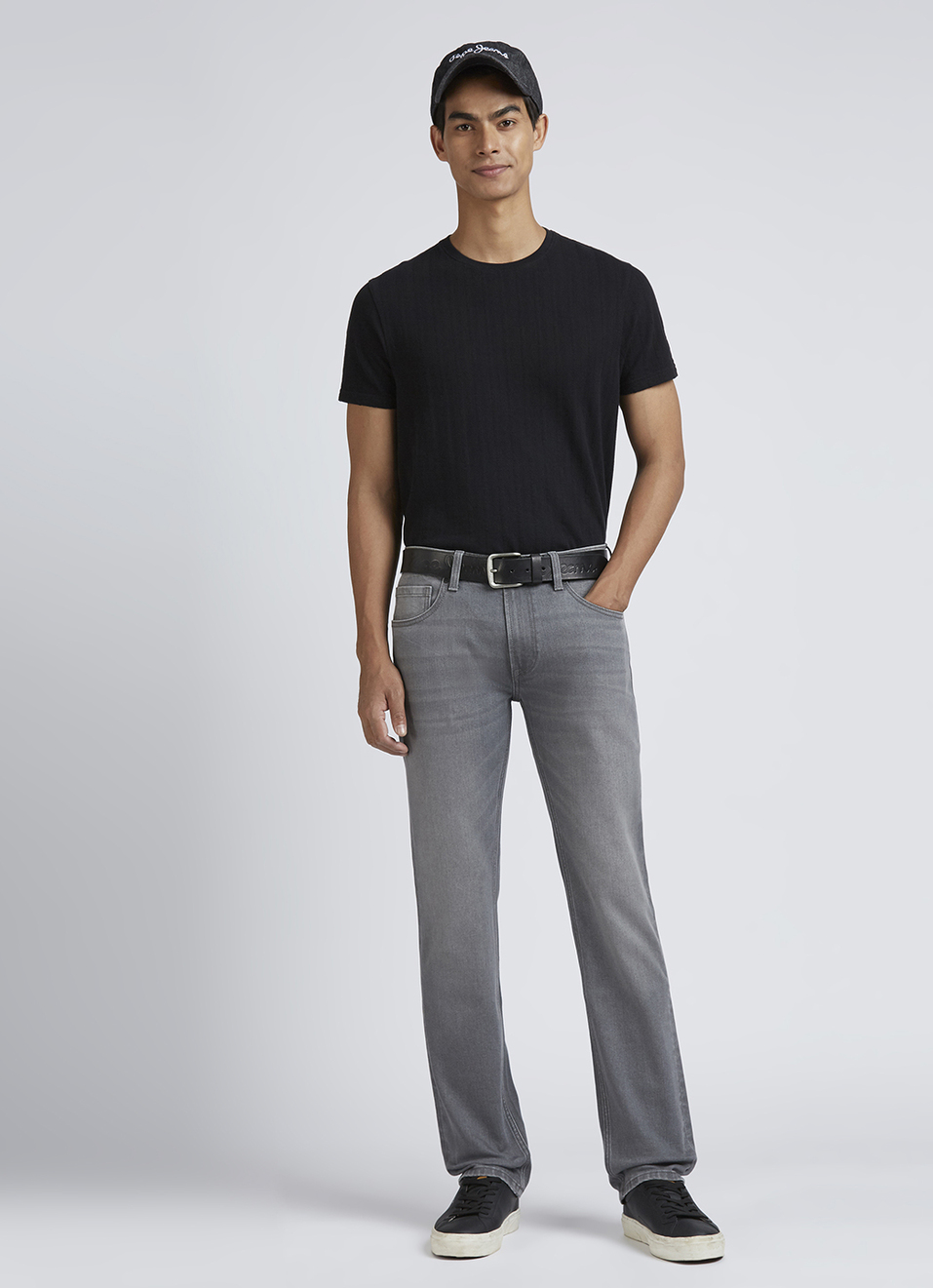 Holborne Grey Holborne Mid Rise Straight Jeans, , large image number 1