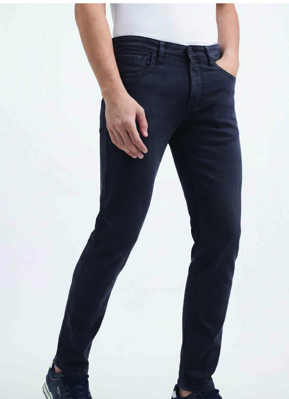 Men Grey Slim Tapered Fit Low Rise Jeans , , large image number 0