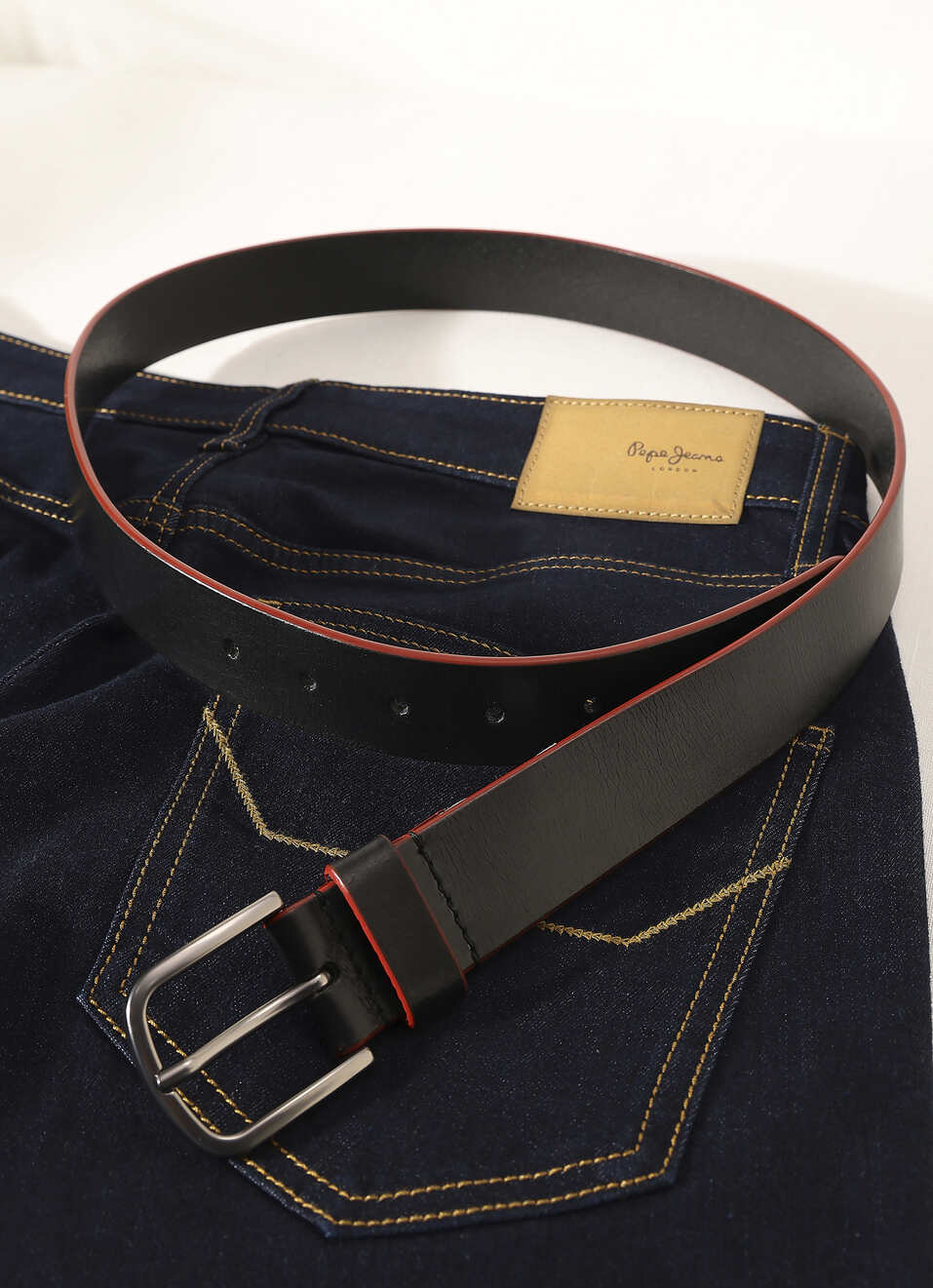 Black Leather Belt, , large image number 5