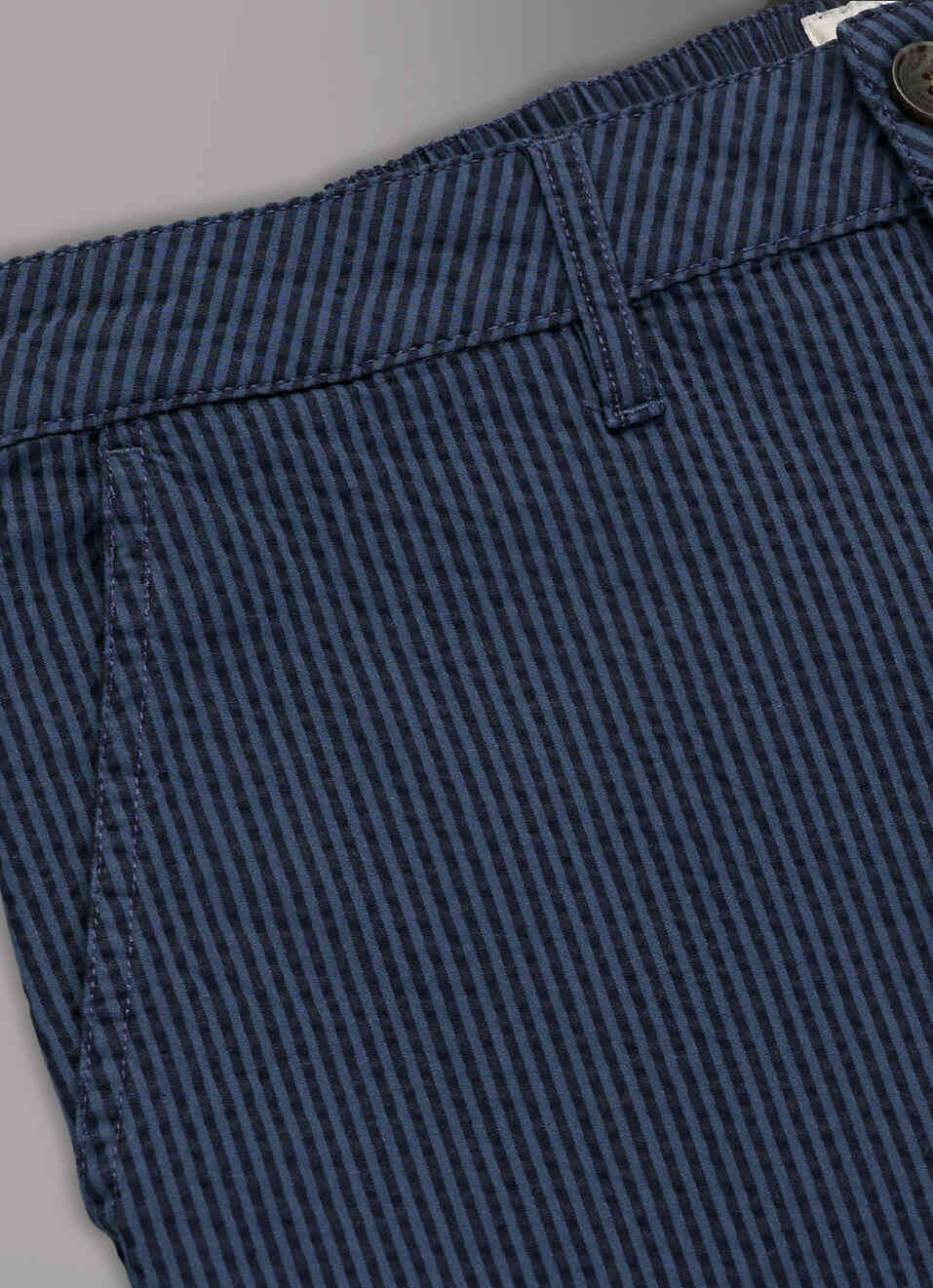 Men Navy Striped Mid Rise Cargo Pants, , large image number 5
