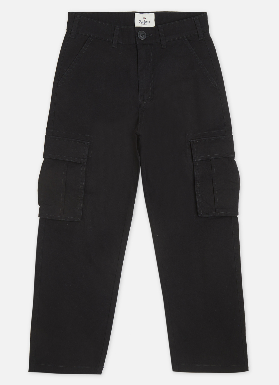 Boys Black Lightweight Cargo, , large image number 0