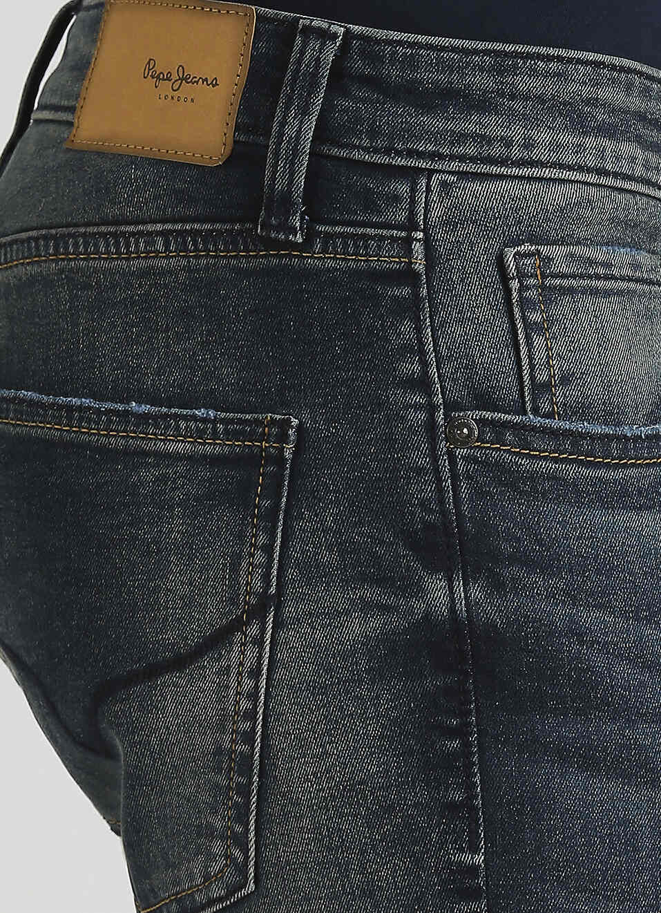 Vapour Dark Blue Mid Rise Slim Fit Jeans, , large image number 4