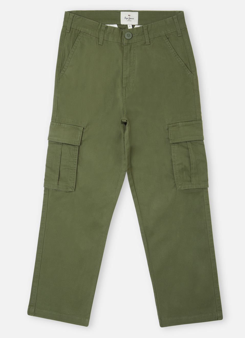Boys Olive Ultra Light Cargo Pants, , large image number 0