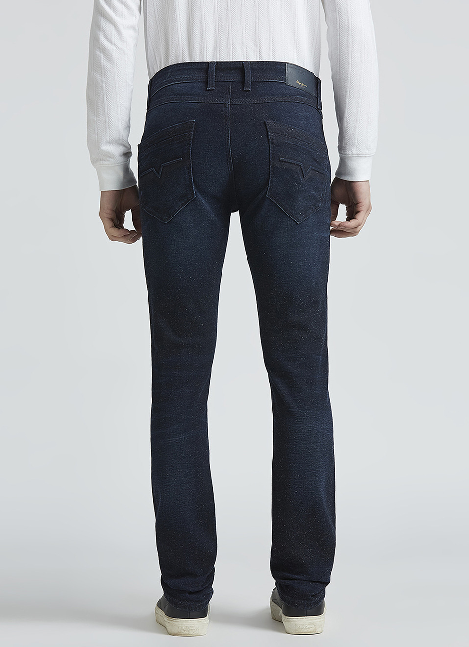 Vapour Blue Mid Rise Slim Jeans, , large image number 3