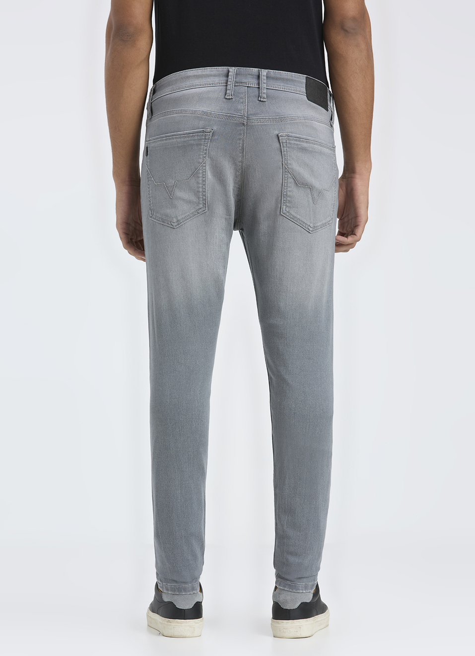 Men Grey Mid Rise Slim Fit Gymindigo Jeans, , large image number 3