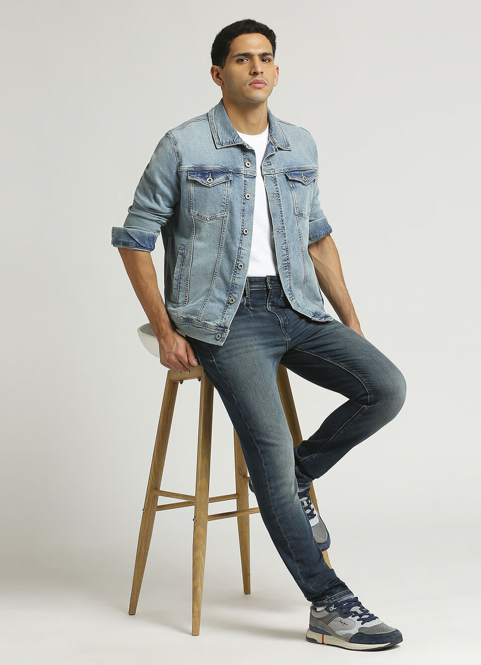 Chinox Dark Blue Mid Rise Skinny Gymindigo Jeans, , large image number 1
