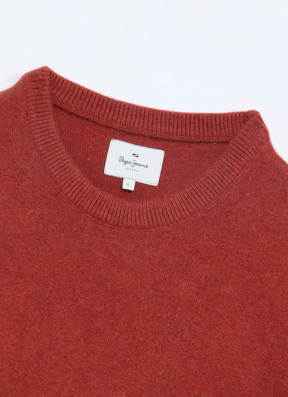Men Orange Solid Regular Fit Crew Neck Sweater, , large image number 6