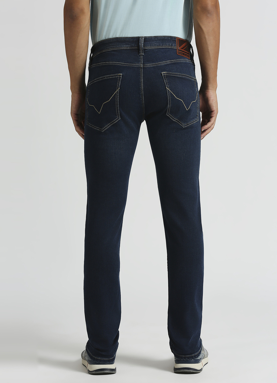 Vapour Dark Blue Mid Rise Slim Fit Jeans, , large image number 3