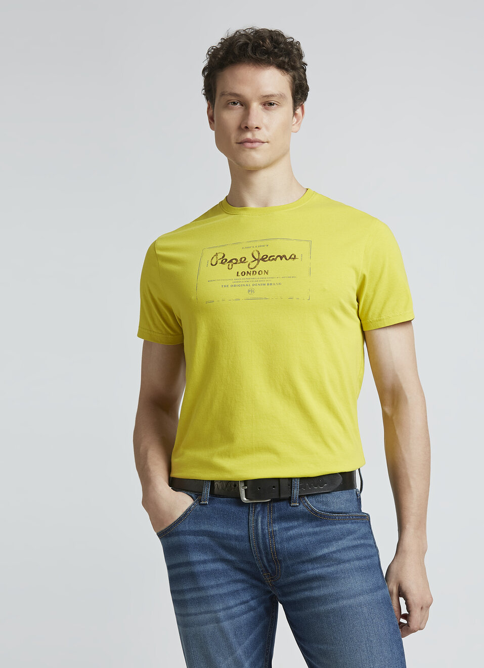 Yellow Graphic Print Short Sleeve T-shirt, , large image number 0