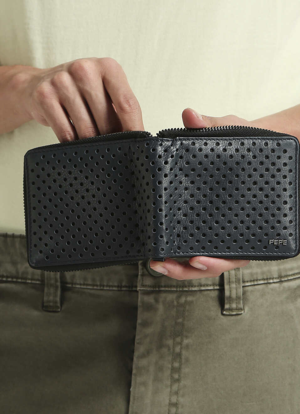 Blue Embossed Wallet, , large image number 3