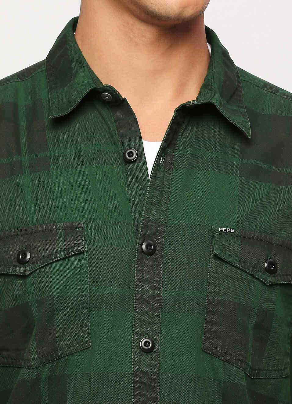 Green Checked Full Sleeve Shirt, , large image number 4