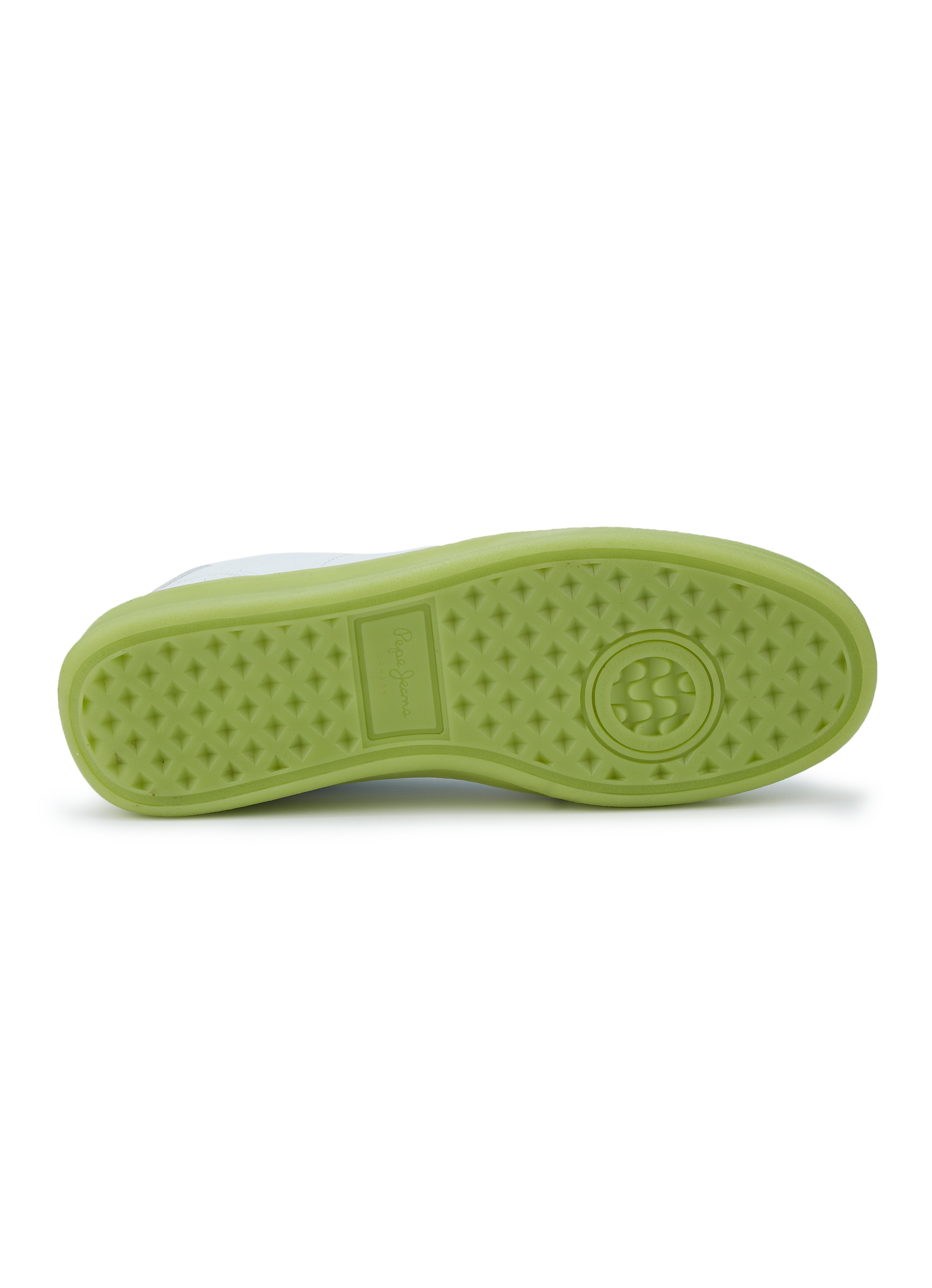Men Neon Green Solid Pu Lace Up Sneakers, , large image number 6