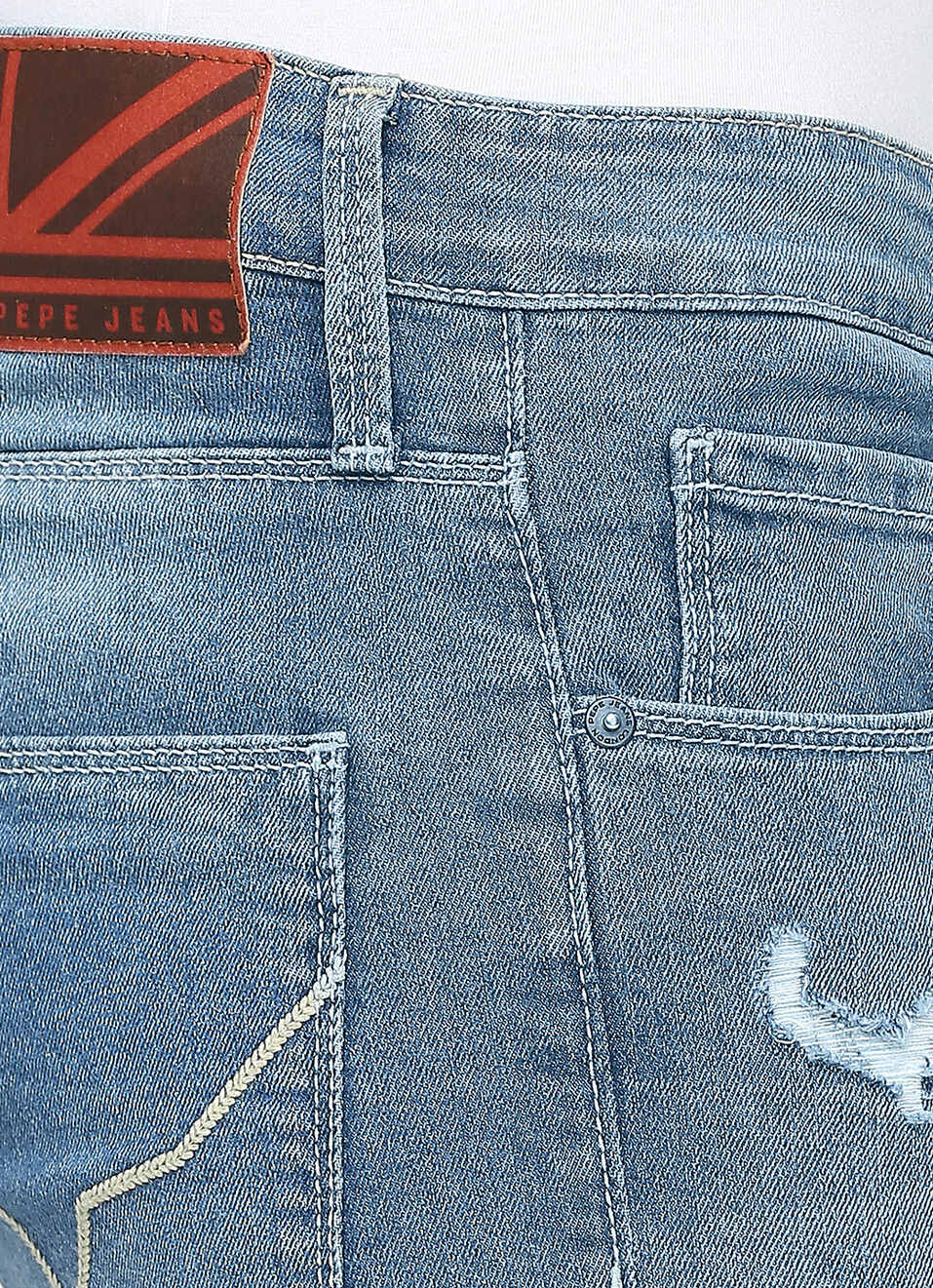 Vapour Light Blue Low Rise Tapered Jeans, , large image number 4