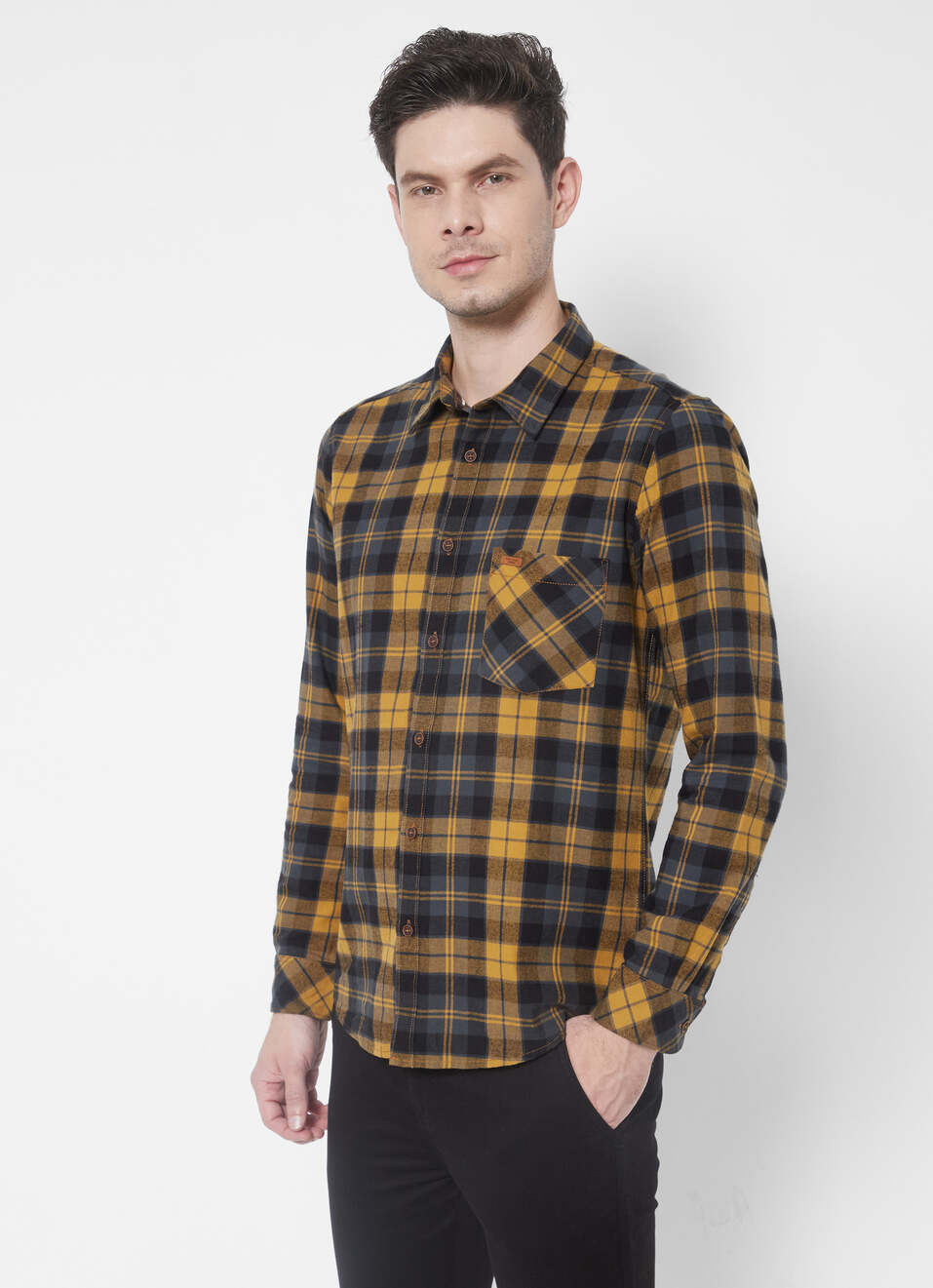Benji Shiruku Twill Check Shirt, , large image number 3