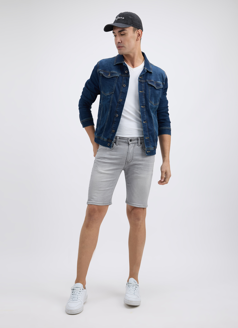 Men Grey Mid Rise Slim Fit Shorts, , large image number 3