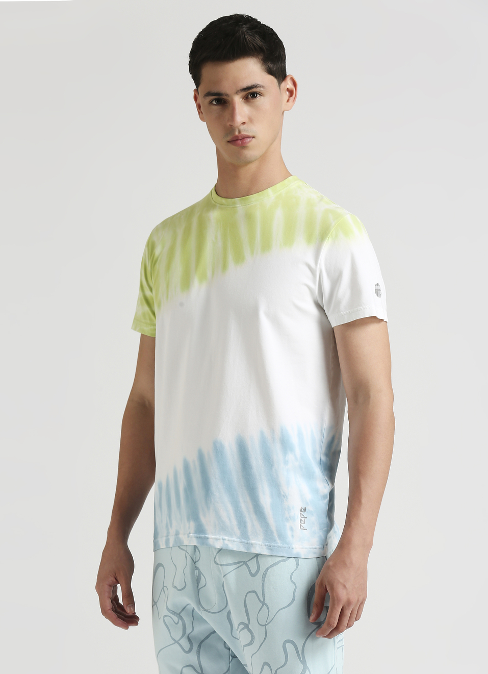 White Tie And Dye Print Short Sleeve T-shirt, , large image number 3