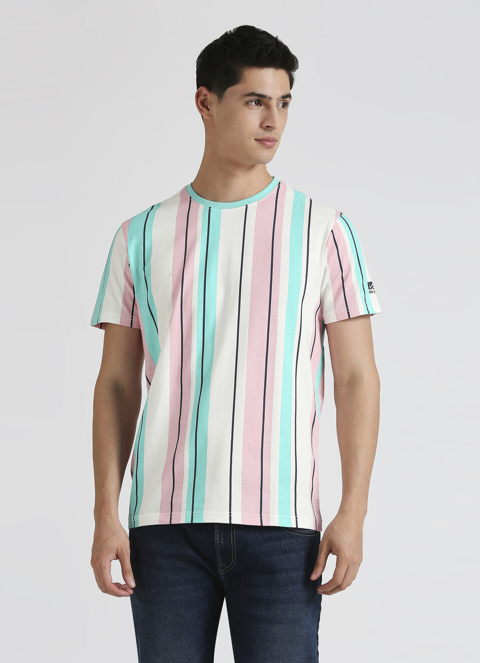White Stripes Short Sleeves T-shirt, , large image number 0
