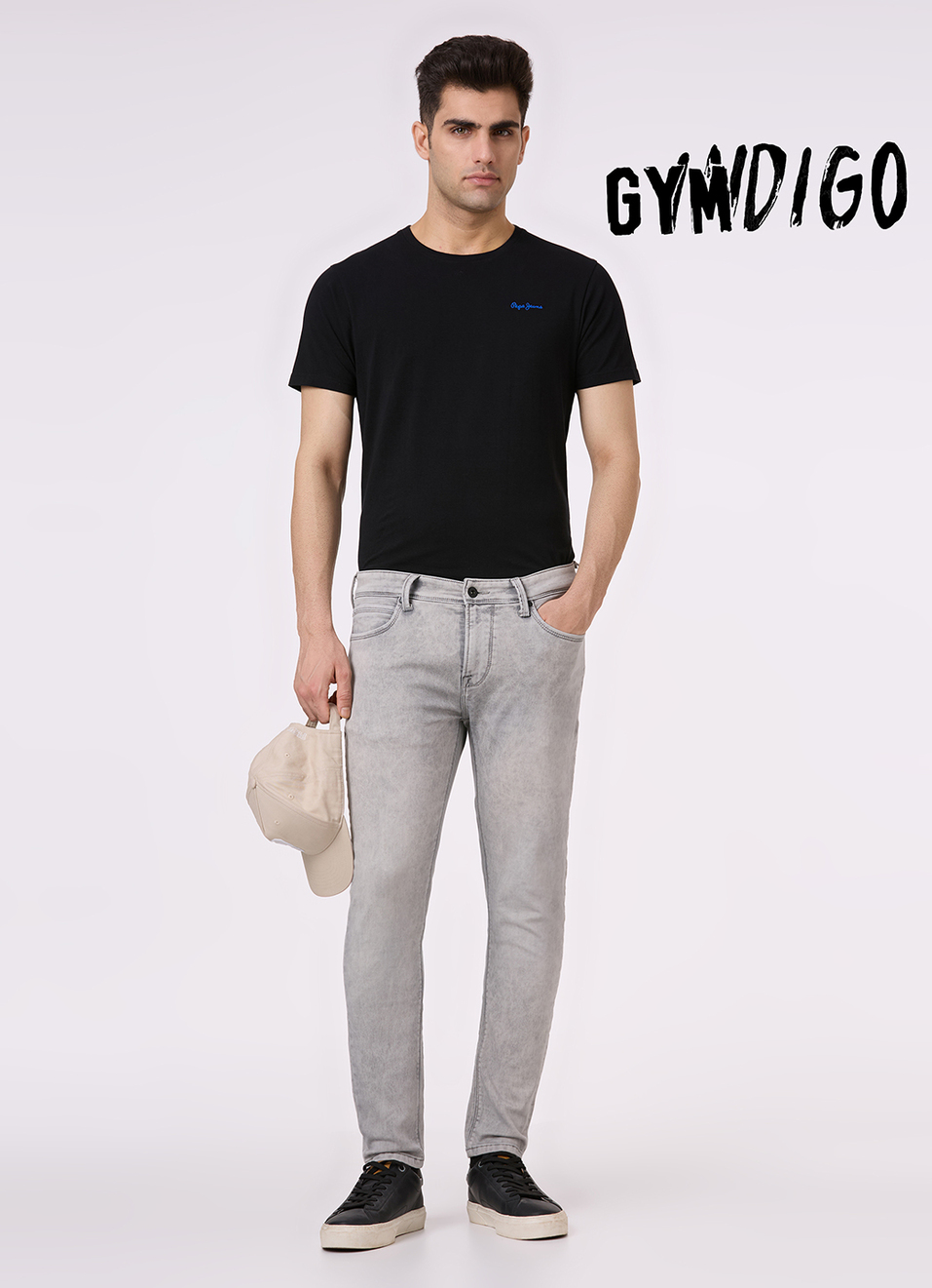 Men Grey Skinny Fit Ankle-length Gymindigo Jeans, , large image number 1