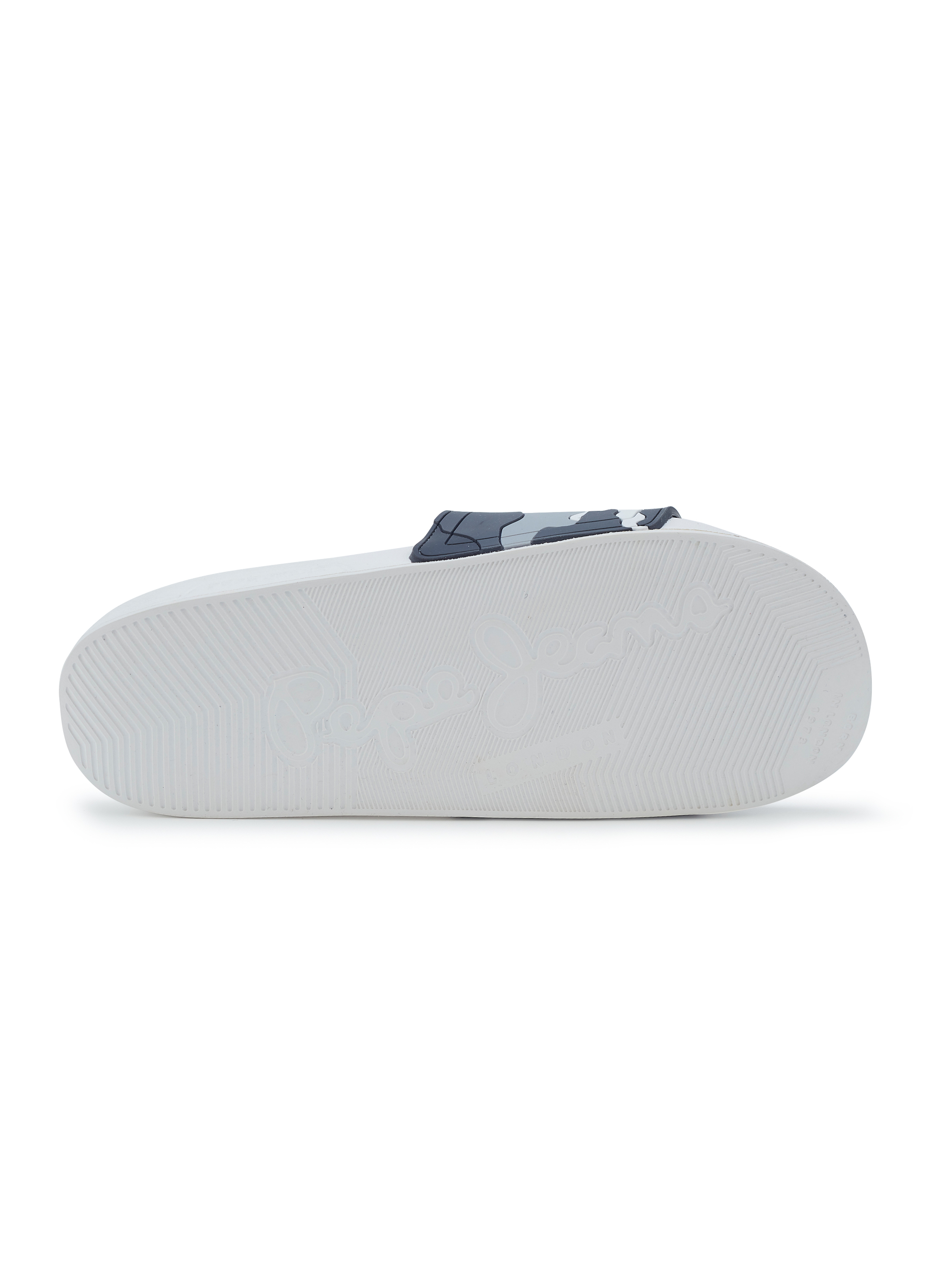 Men White Camouflage Slip On Slides, , large image number 6