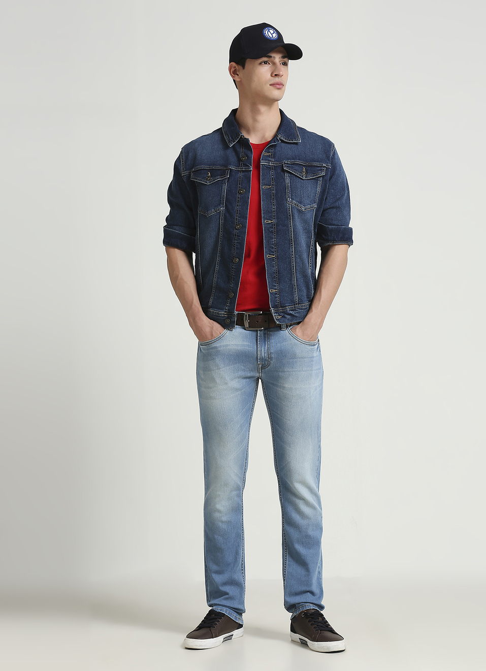 Vapour Light Blue Mid Rise Slim Fit Jeans, , large image number 1