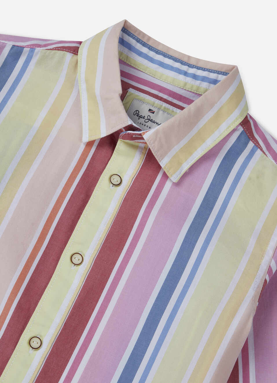 Boys Red Vertical Stripe Full Sleeve Shirt, , large image number 2