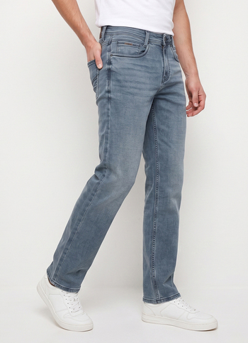 Men Grey Stretchable Jeans