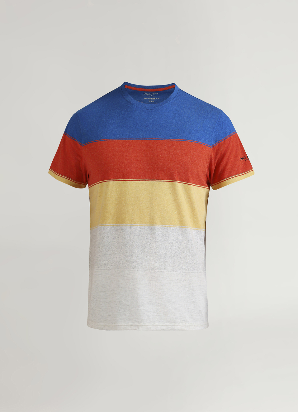 Multicolour Summer Stripes Short Sleeve T-shirt, , large image number 6