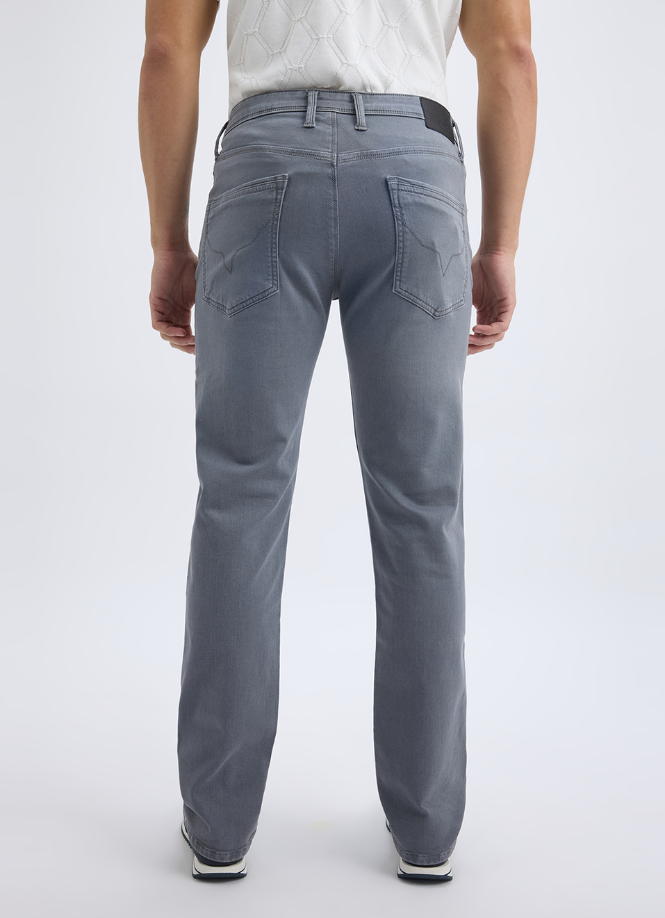 Men Grey Mid Rise Straight Gymindigo Jogger Like Jeans, , large image number 3