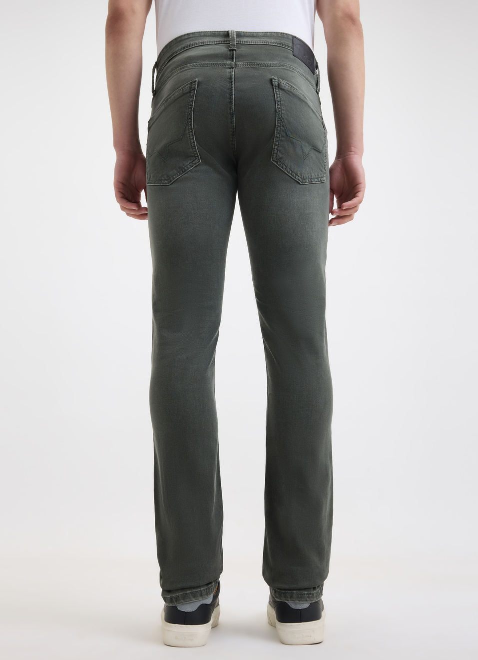 Men Light Green Mid Rise Slim Jeans, , large image number 2