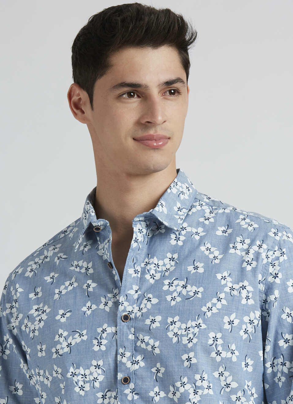 Blue Floral Full Sleeve Shirt, , large image number 4