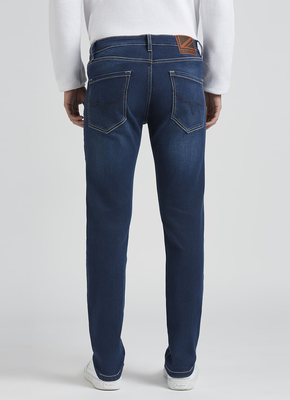 Danial Blue Low Rise Tapered Jeans, , large image number 3