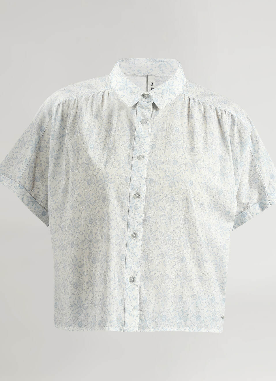Blue All Over Print Extended Sleeve Shirt, , large image number 6