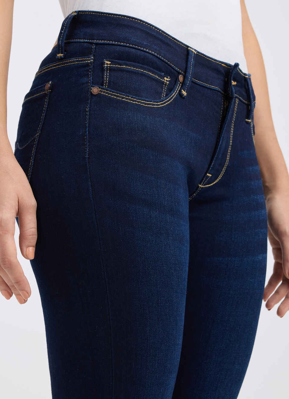 Women Blue Skinny Fit Mid Rise Jeans , , large image number 4