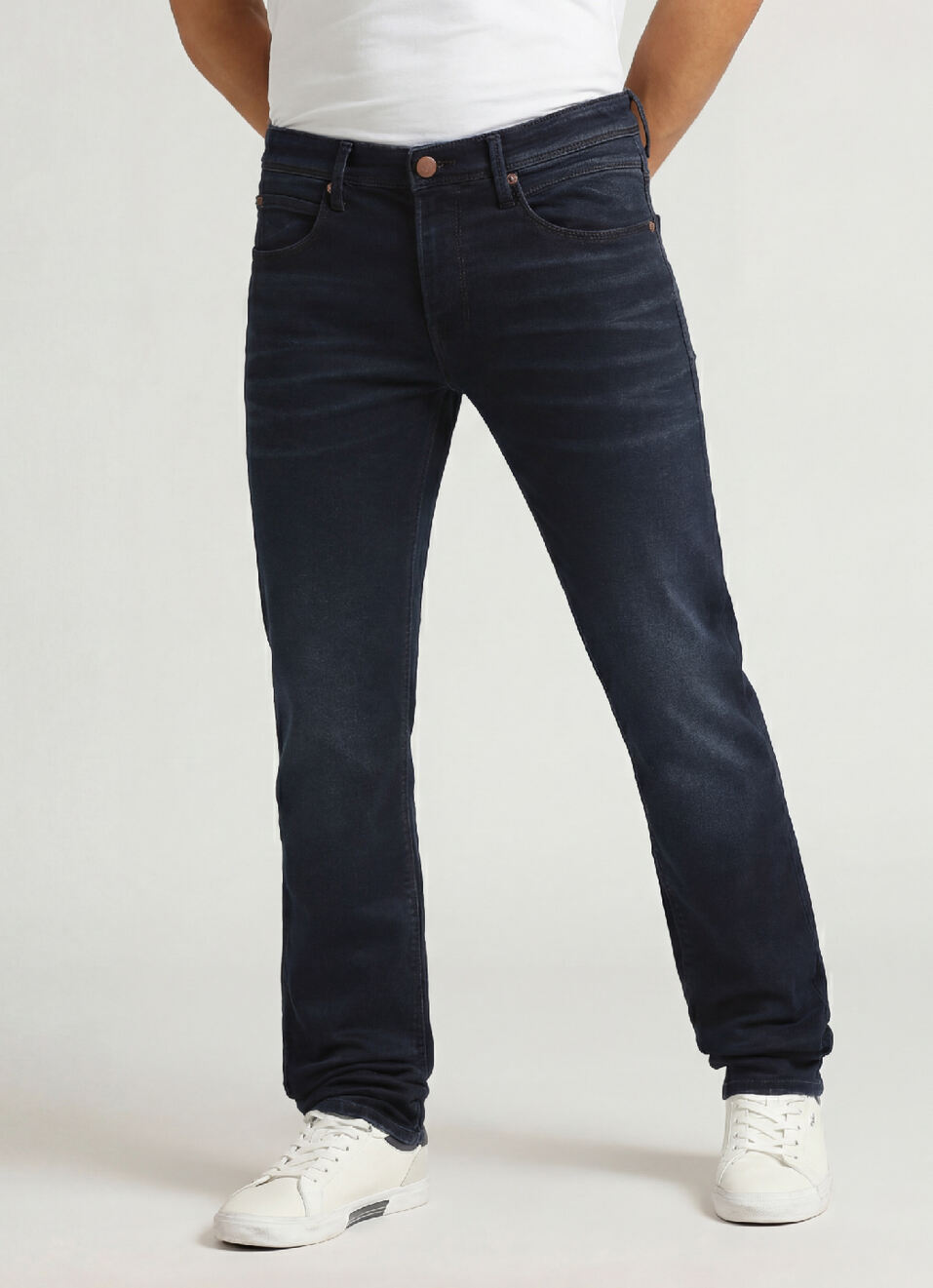 Vapour Dark Blue Mid Rise Slim Fit Jeans, , large image number 0