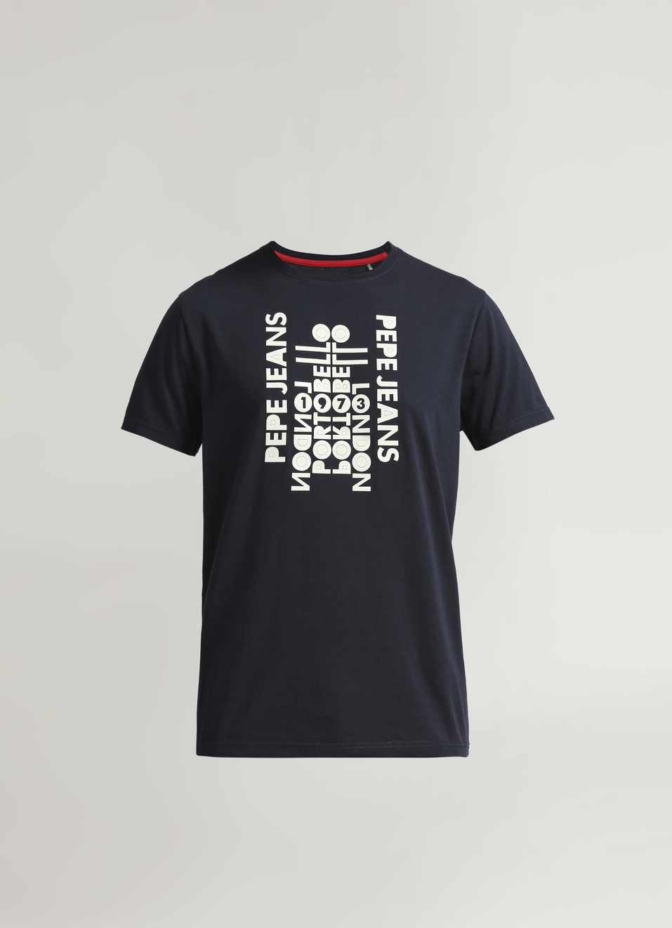 Navy Sheet Transfer Print Short Sleeve T-shirt, , large image number 6