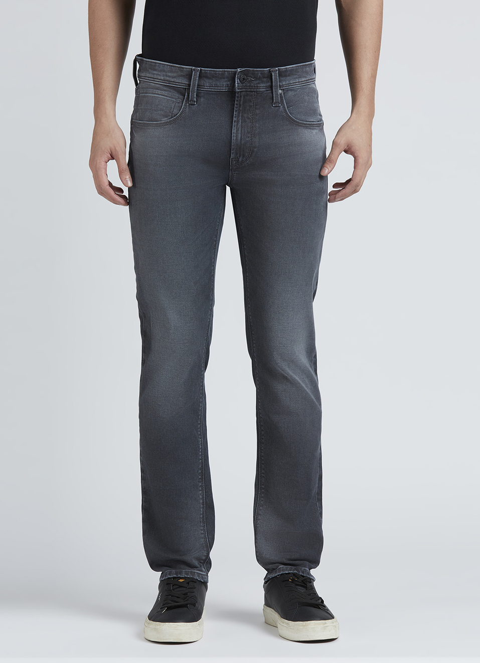 Danial Grey Low Rise Tapered Jeans, , large image number 6