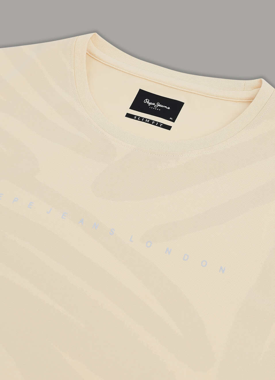 Men Beige Abstract Print Slim Fit T-shirt, , large image number 7